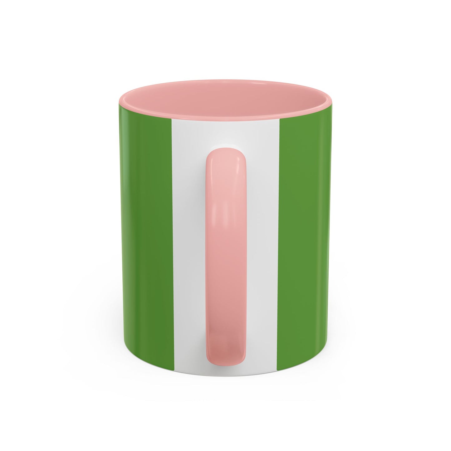 Rasta Accent Coffee Mug (11, 15oz) white ceramic with colored interior and handle