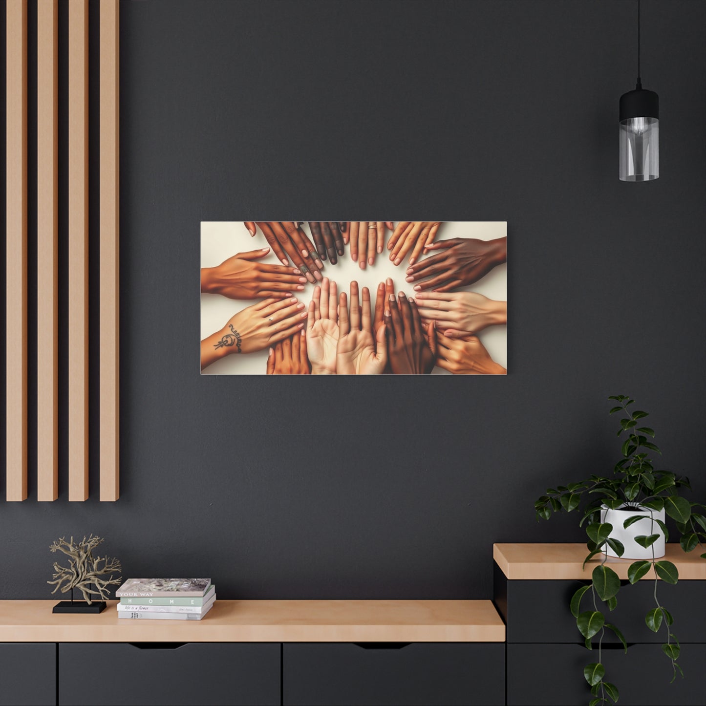 Canvas Print Peace World Together foto design art