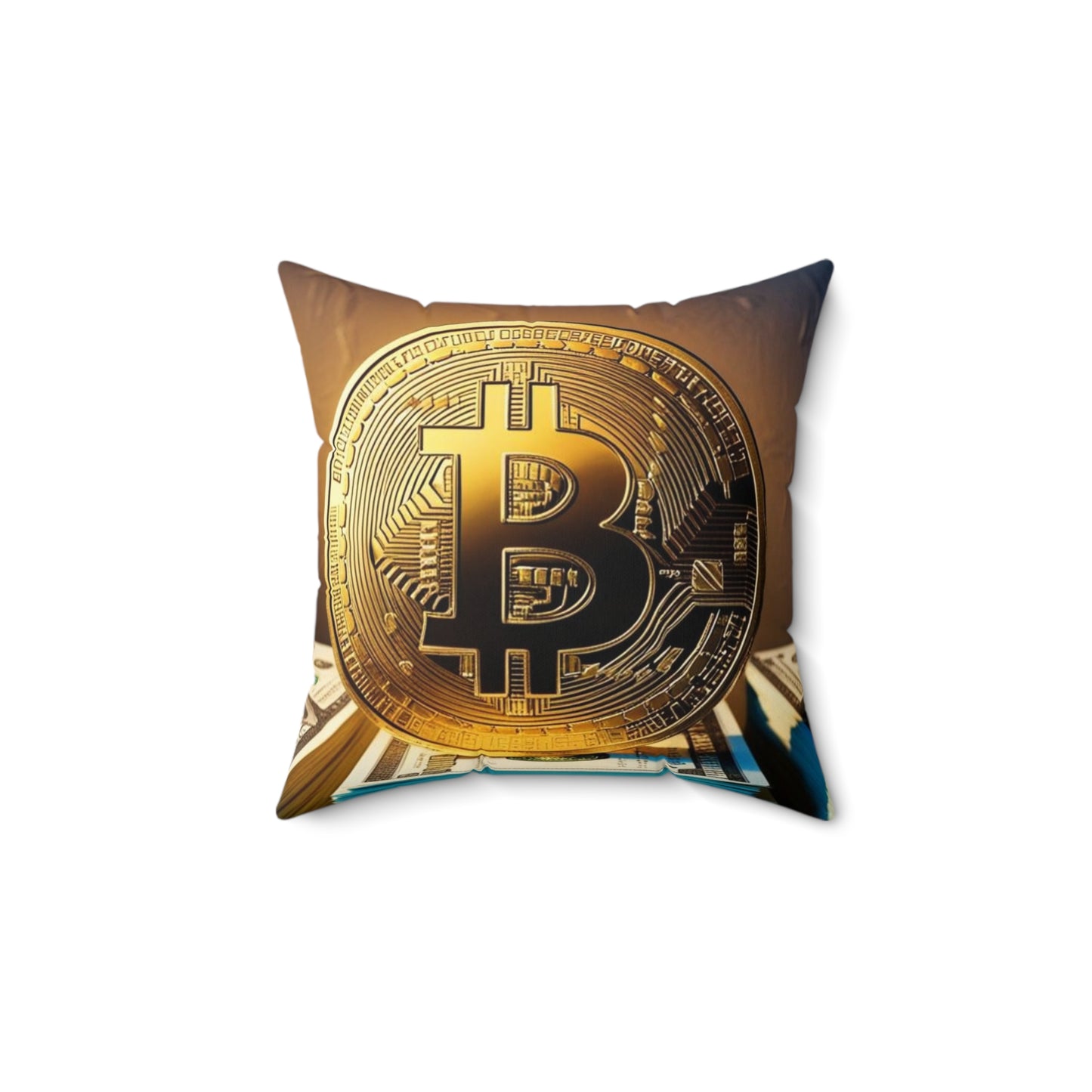 Bitcoin Square Pillow
