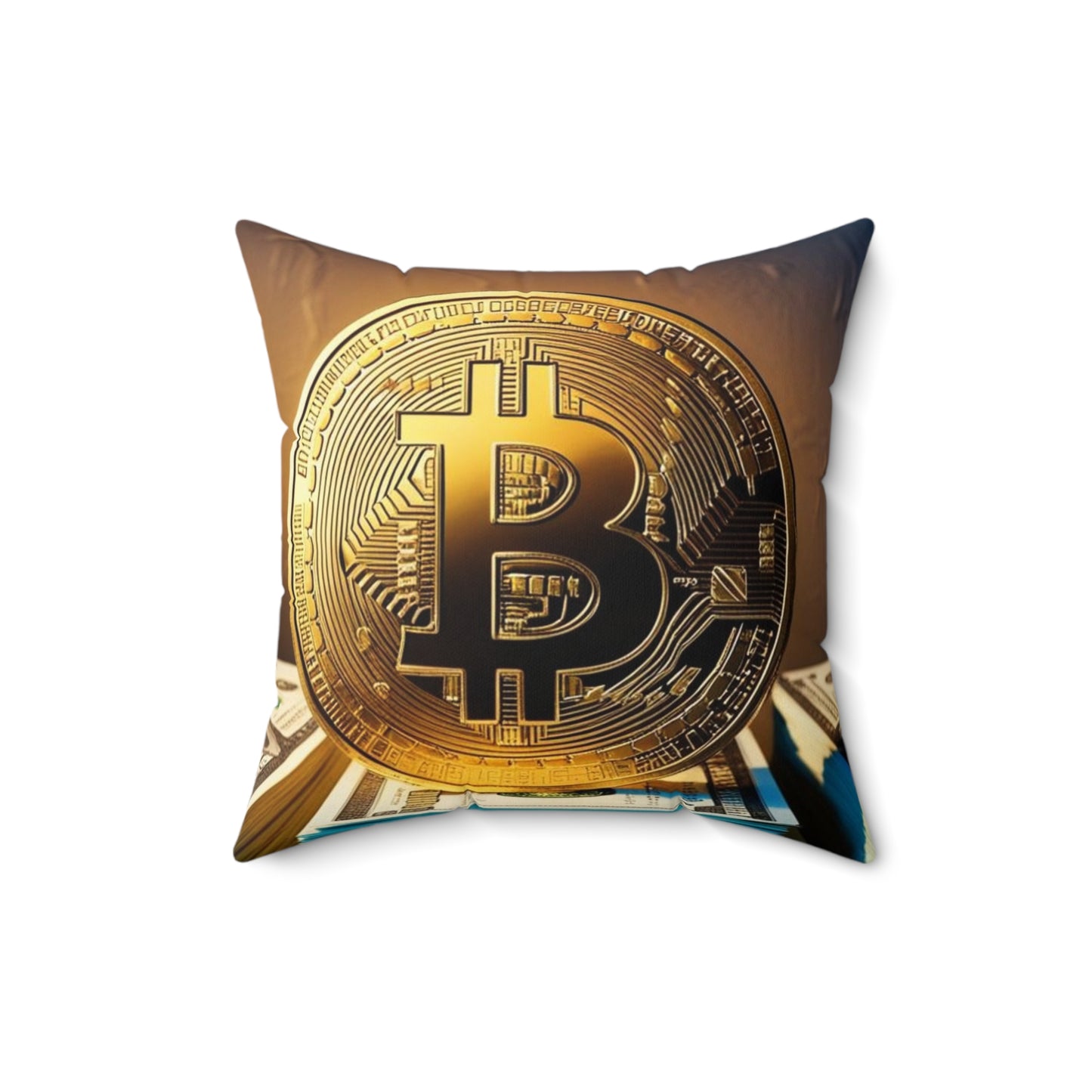 Bitcoin Square Pillow